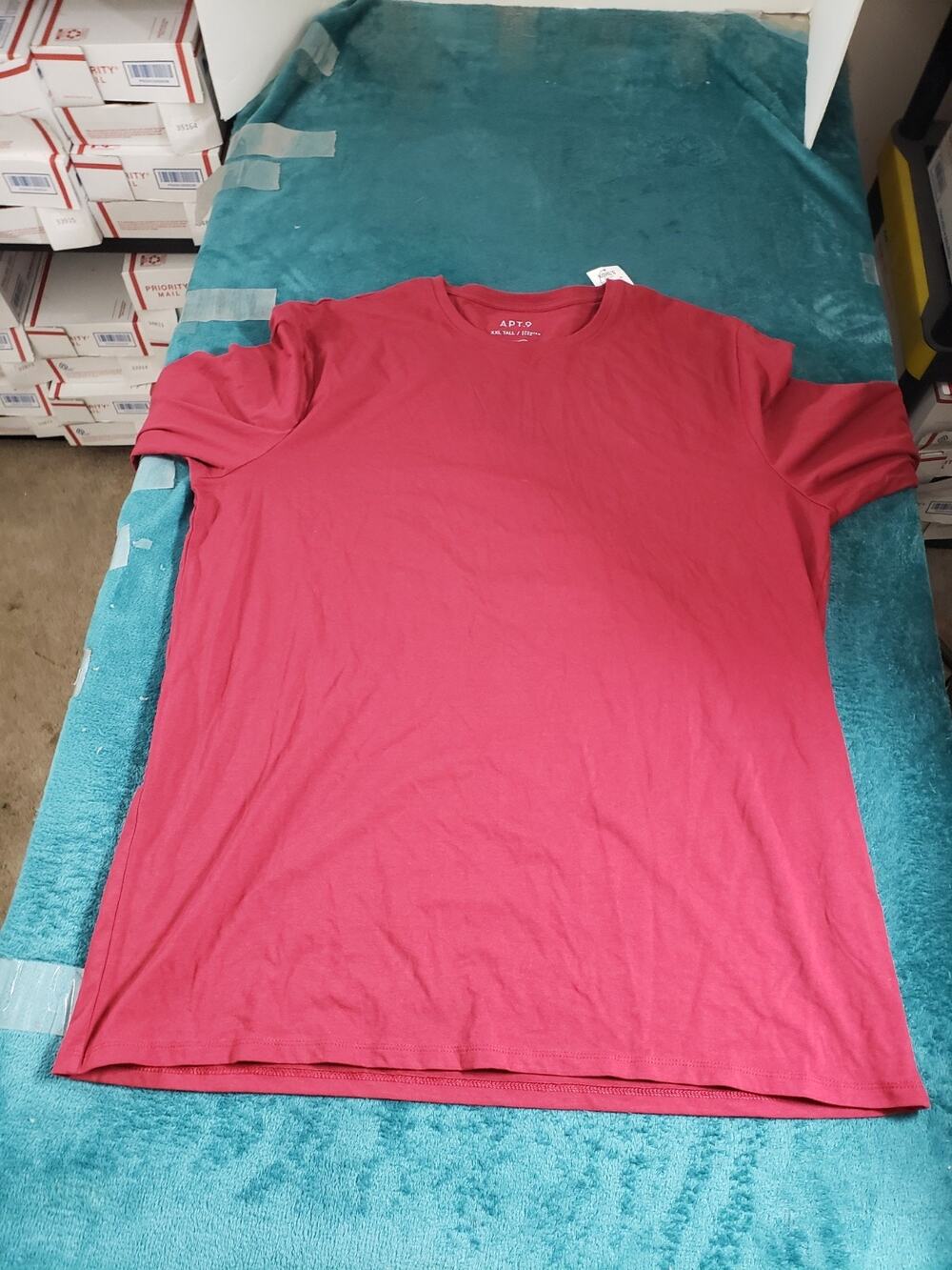 Apt.9 Shirt Size XXL Tall Men Red Tee Basic Long Sleeve Premier Flex Top NWT